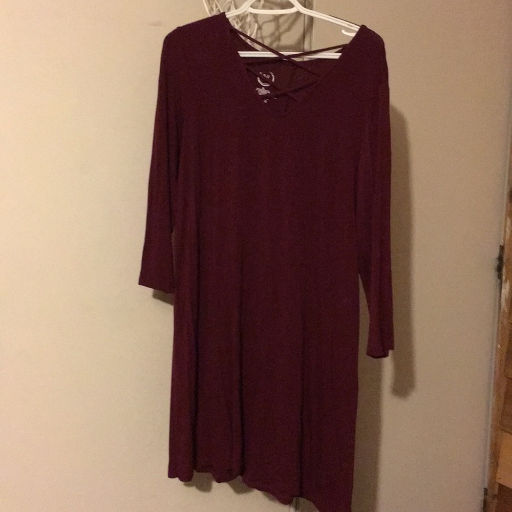 24/7 Burgundy Dress